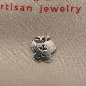 James Avery Crosslet Butterfly Sterling Silver Charm (cut loop).